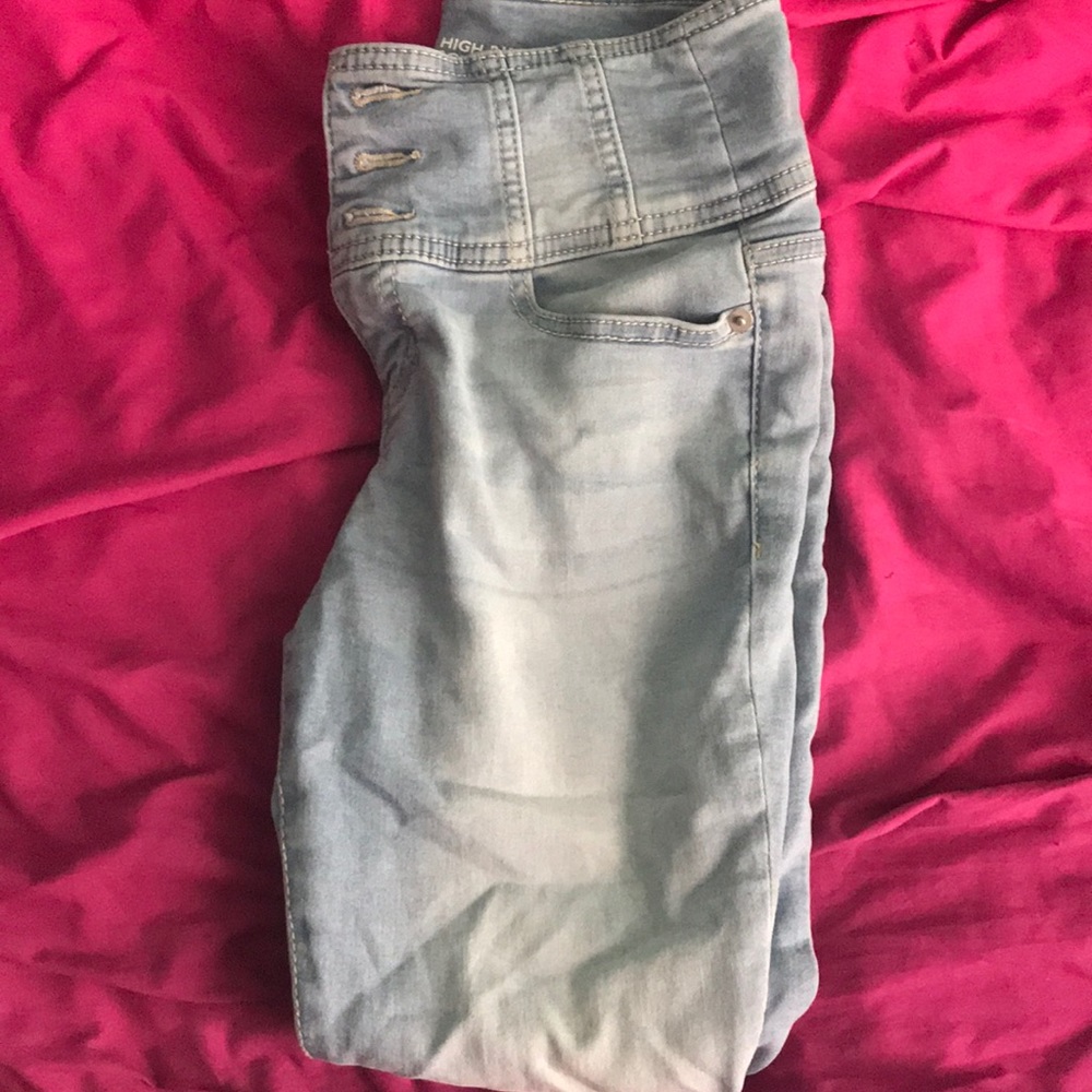 High rise skinny jeans